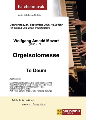 Musikprogramm - 24. September 2026 © Stiftsmusik