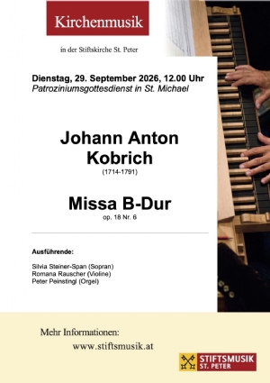 Musikprogramm - 29. September 2026 &copy; Stiftsmusik